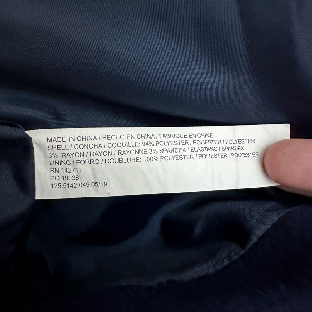 Eloquii Navy Pea Coat with Gold Buttons (Missing Button) - Picture 3 of 5